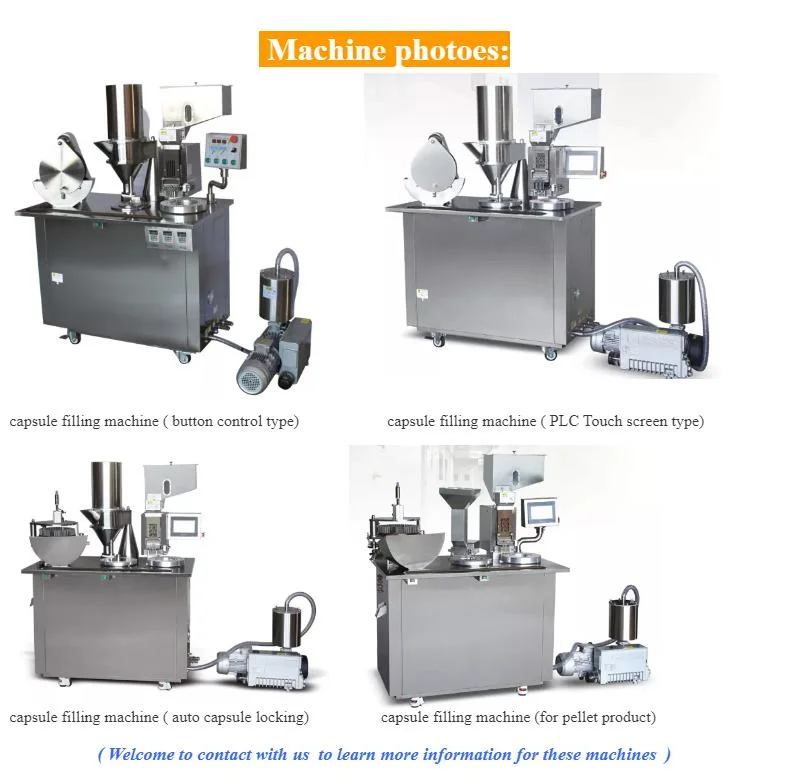 Pharmaceutical Fully Automatic Pill Powder Filler Pellets Granules Hard Gelatin Capsule Filling Machine